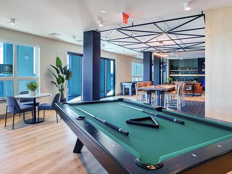 Challenge a neighbor to a game of billiards in the amenity-packed clubhouse