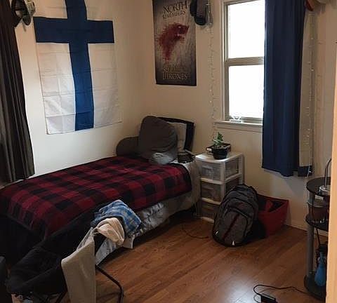 Large bedrooms with good closet space and room for desk and dresser.