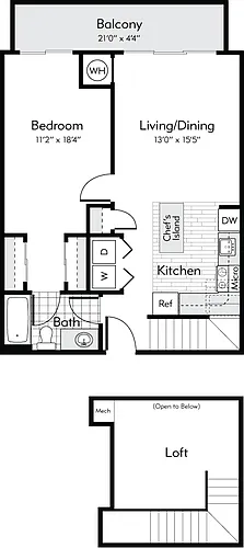 Floor plan Boston Loft
