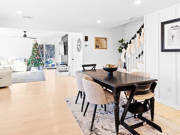 Dining room open to living room