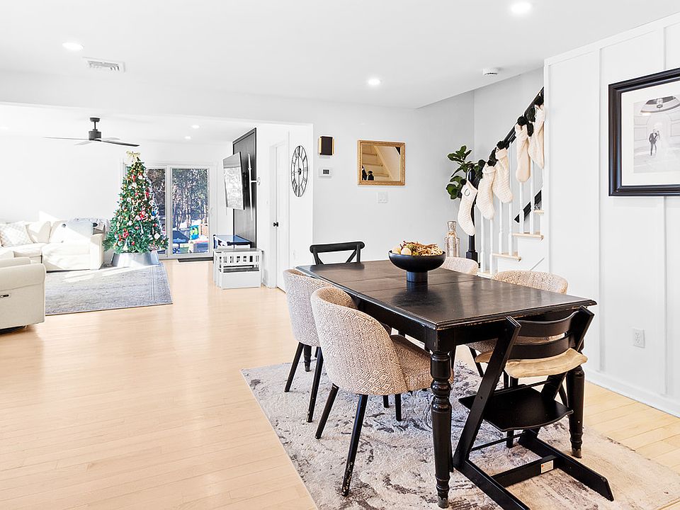 Dining room open to living room