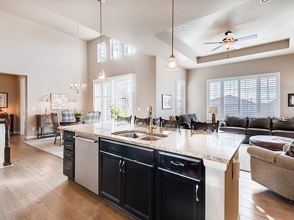 Kitchen facing west.
