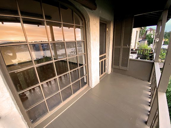 Private covered balcony from living room.