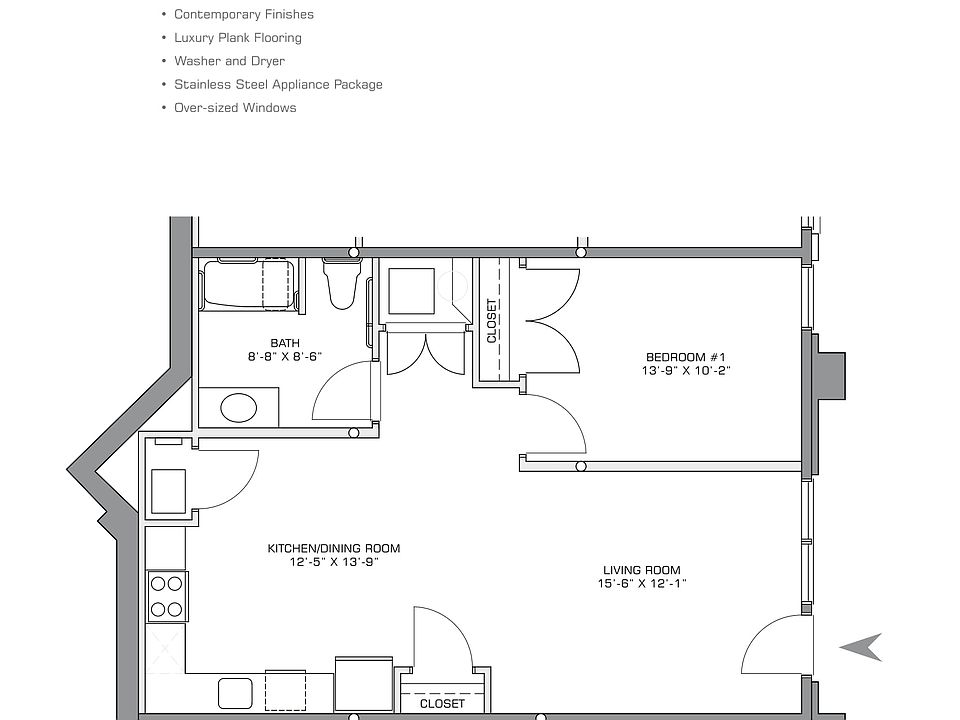 Unit 102 Floor Plan