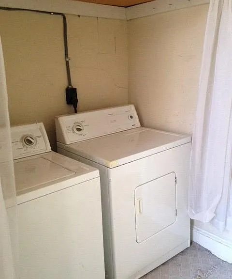 Full size washer and dryer in the unit