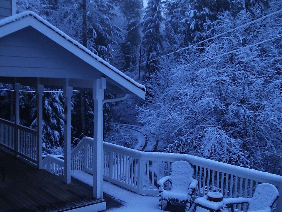 Beautiful Snow day on the porch