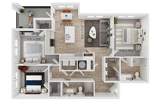 Floor plan C1-B