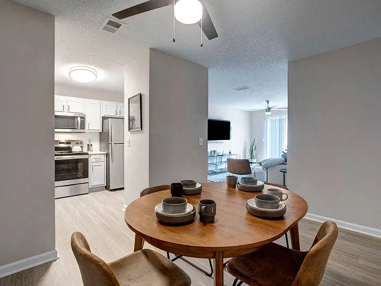 Dining Room, Kitchen, and Living Room
