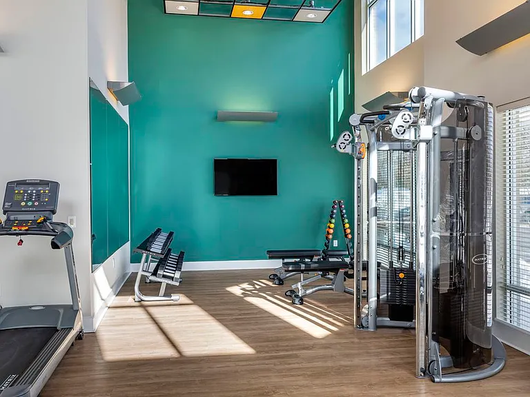 Fitness center with cardio and strength equipment