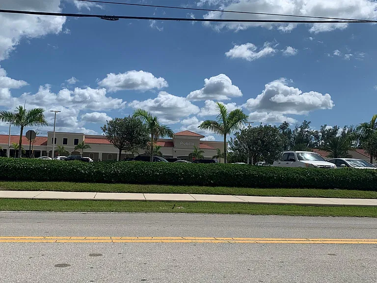 Shopping plaza with a Publix