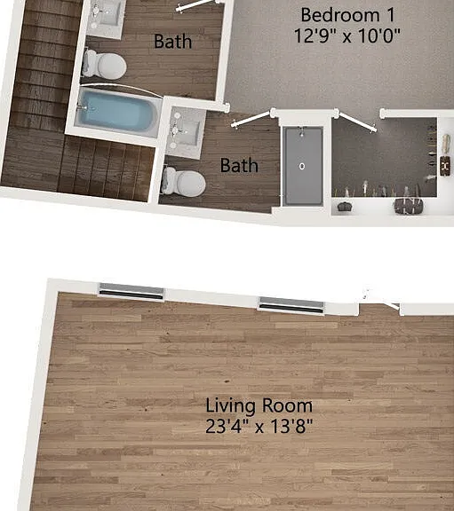 B2L floor plan Centro at Pine Nash