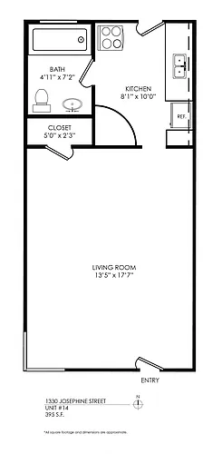 Floor plan Studio