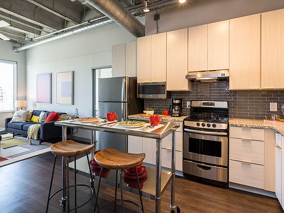 The view of the kitchen in one of our homes