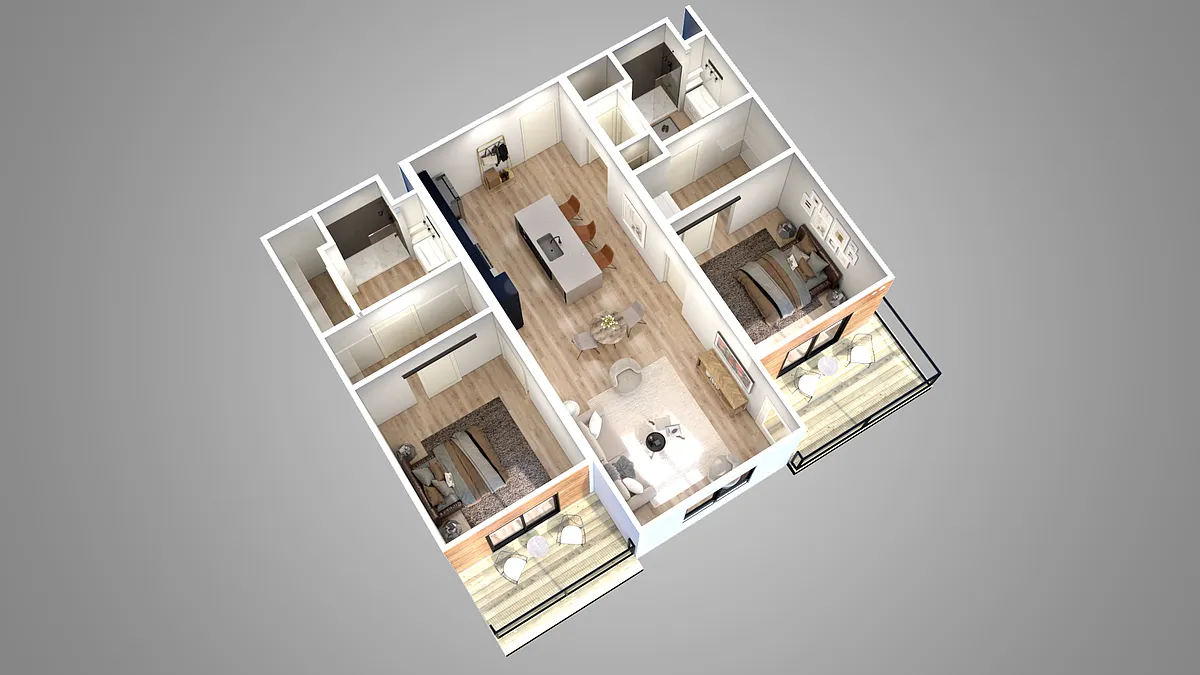 Floor plan 2 bedroom