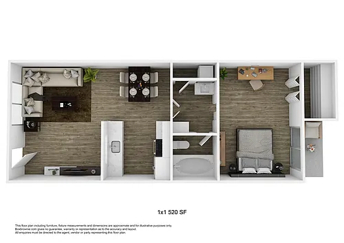 Floor plan One Bedroom