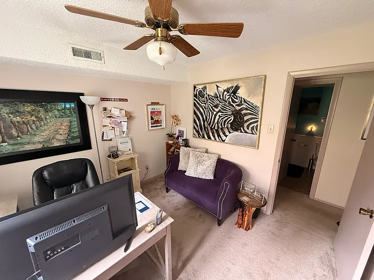 One bedroom used as office space