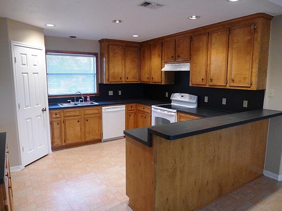 Custom wood cabinets are a great match.