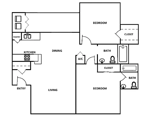 Floor plan 2X2-A
