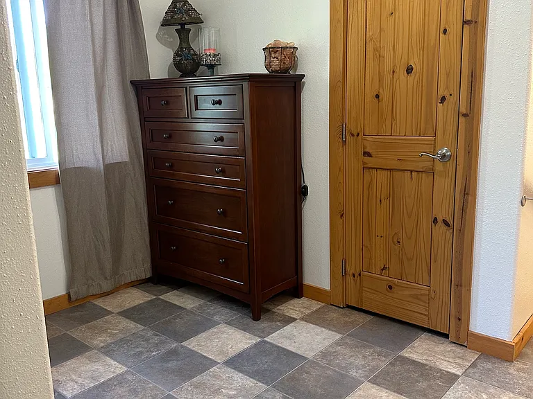 Master bedroom dresser and closet