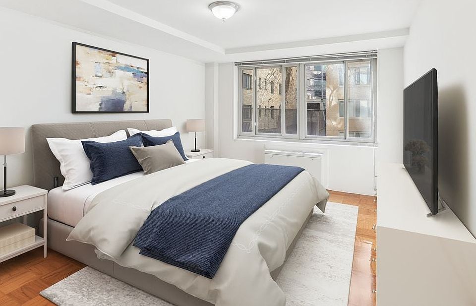 Bedroom with hard surface flooring