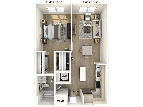 Floor plan A2B - Finish Package II