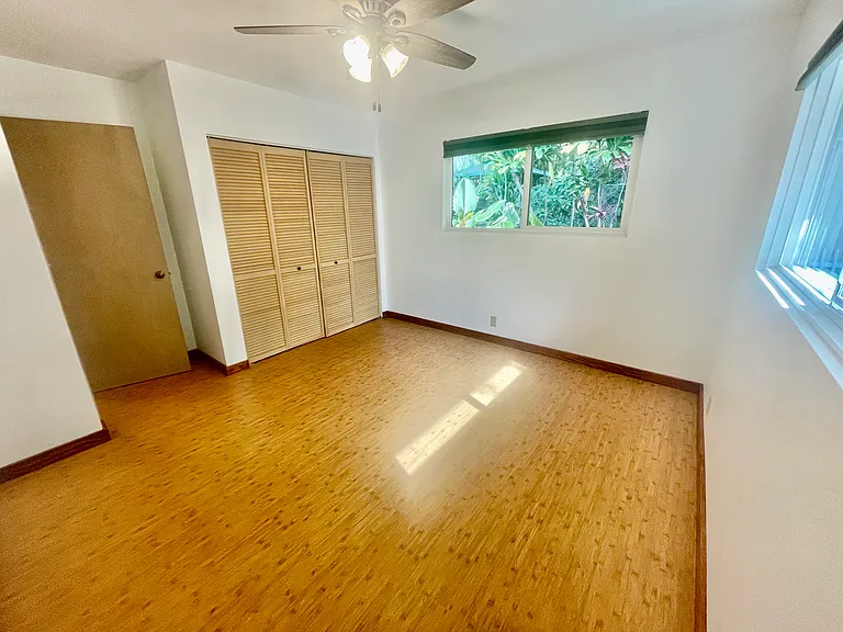 Bedroom 2 with brand-new flooring