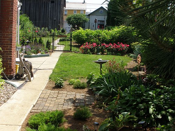side and back yard/gardens