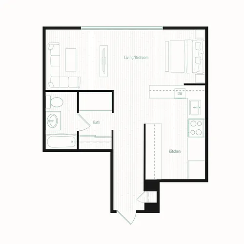 Floor plan 0X1 B
