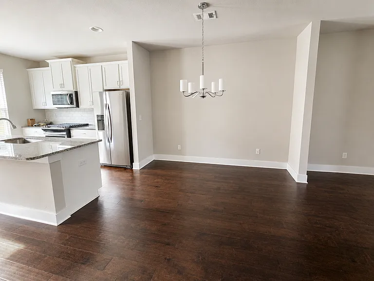 main level kitchen and dining room