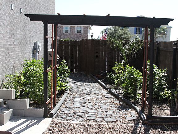 West side gated walkway