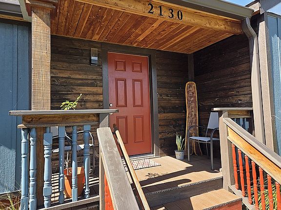 Cedar ceiling, post, rail