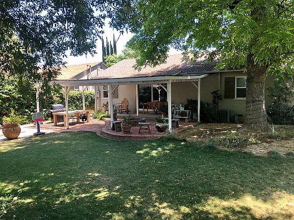 Back yard facing house