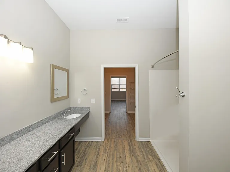 Spacious Bathroom + Granite Counters