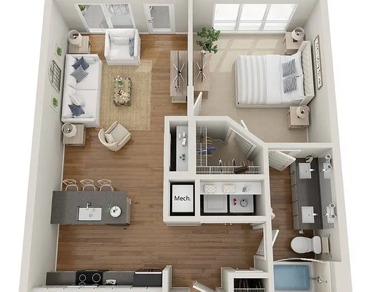One Bedroom - A2 One Bedroom - A2