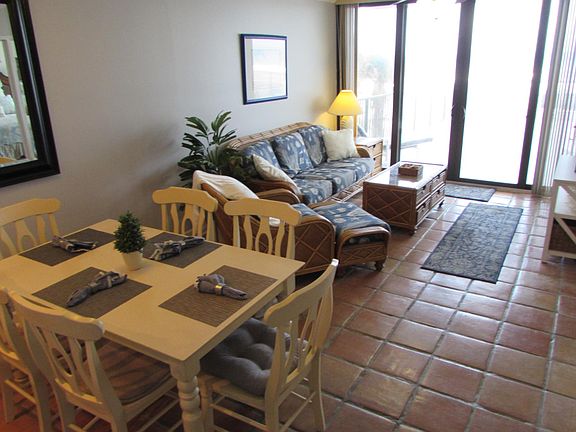 Open dining and living area