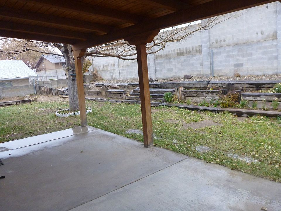 Covered back patio and yard