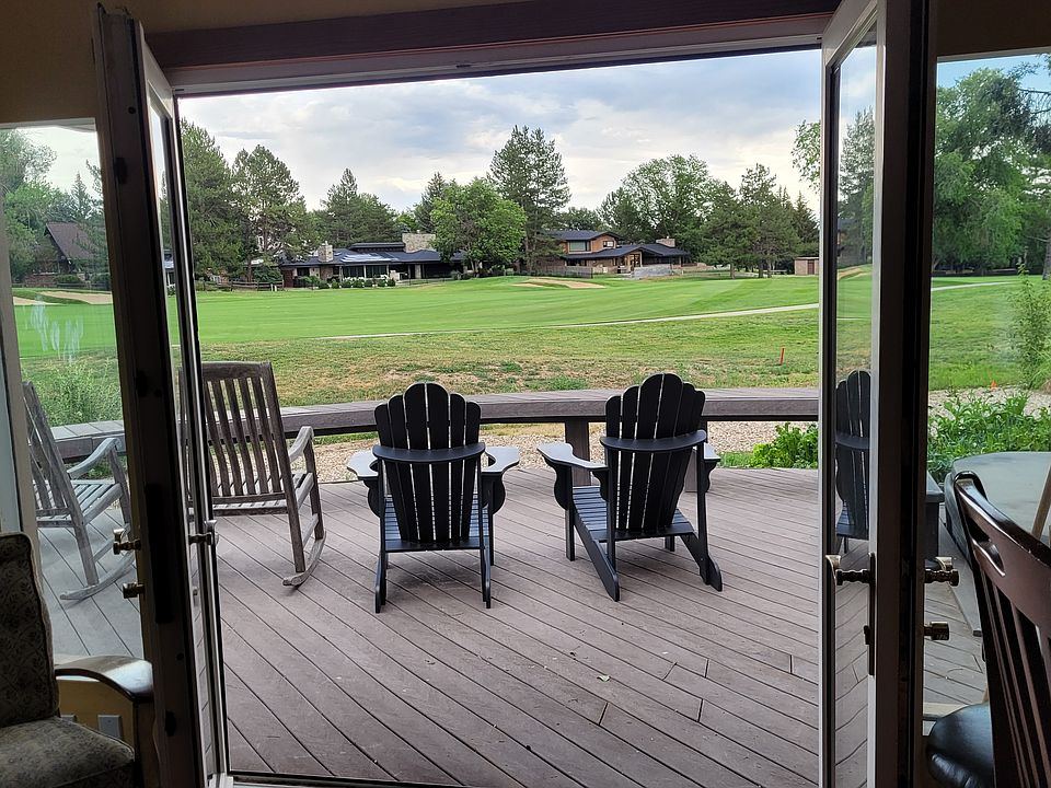 Looking out the double doors towards the golf course.