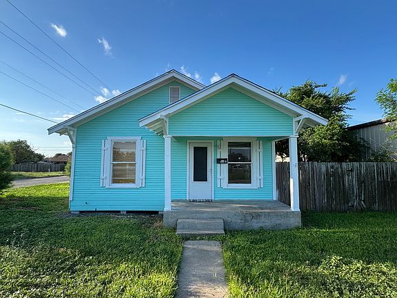 Front of house with cute porch