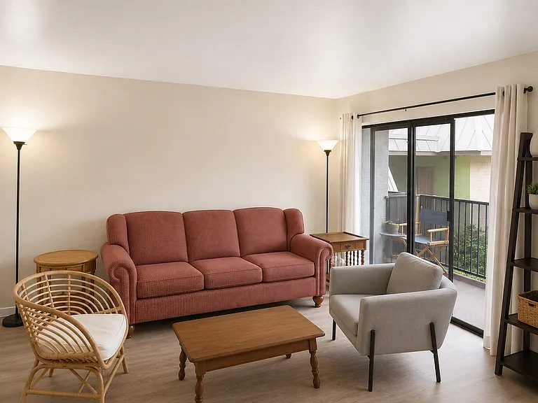 Living room and balcony