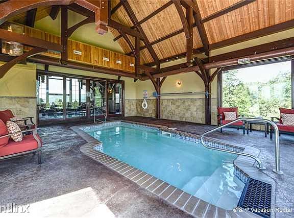 The lavish indoor pool