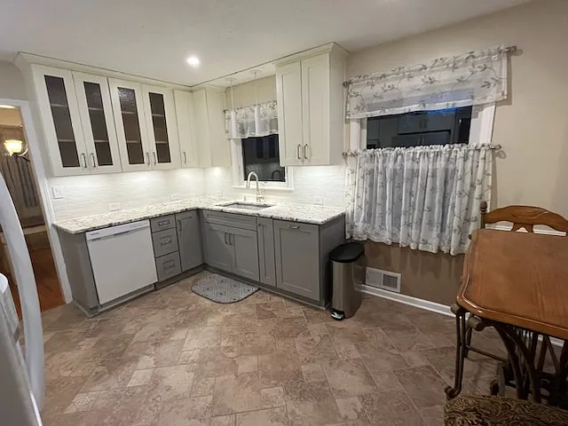 NEW Kitchen - cabinets, lighting sink, faucet, very quiet disposal, in kitchen breakfast nook.