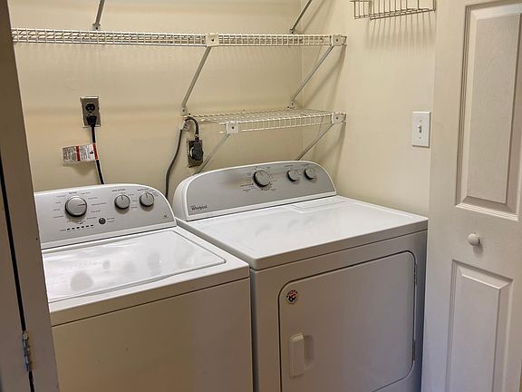 A washer and dryer! Conveniently tucked away!
