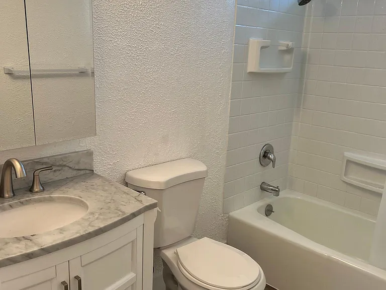 Downstairs bath. New vanity and toilet