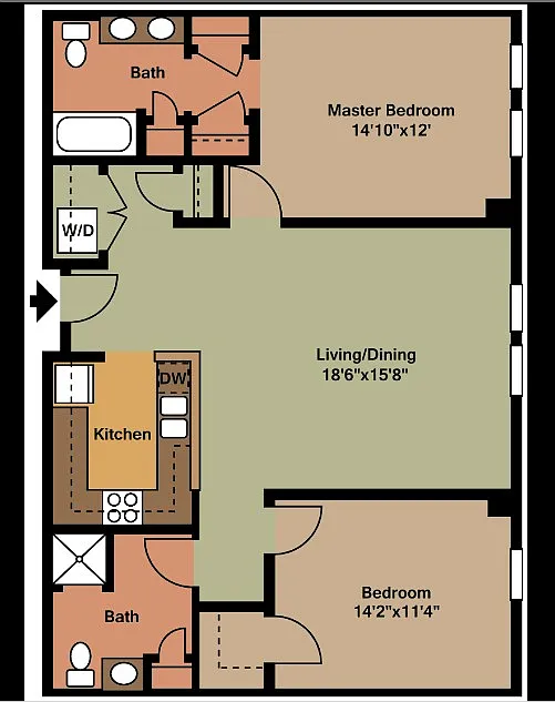 Floor plan 2 bedroom