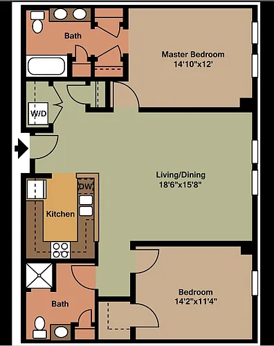 Floor plan 2 bedroom