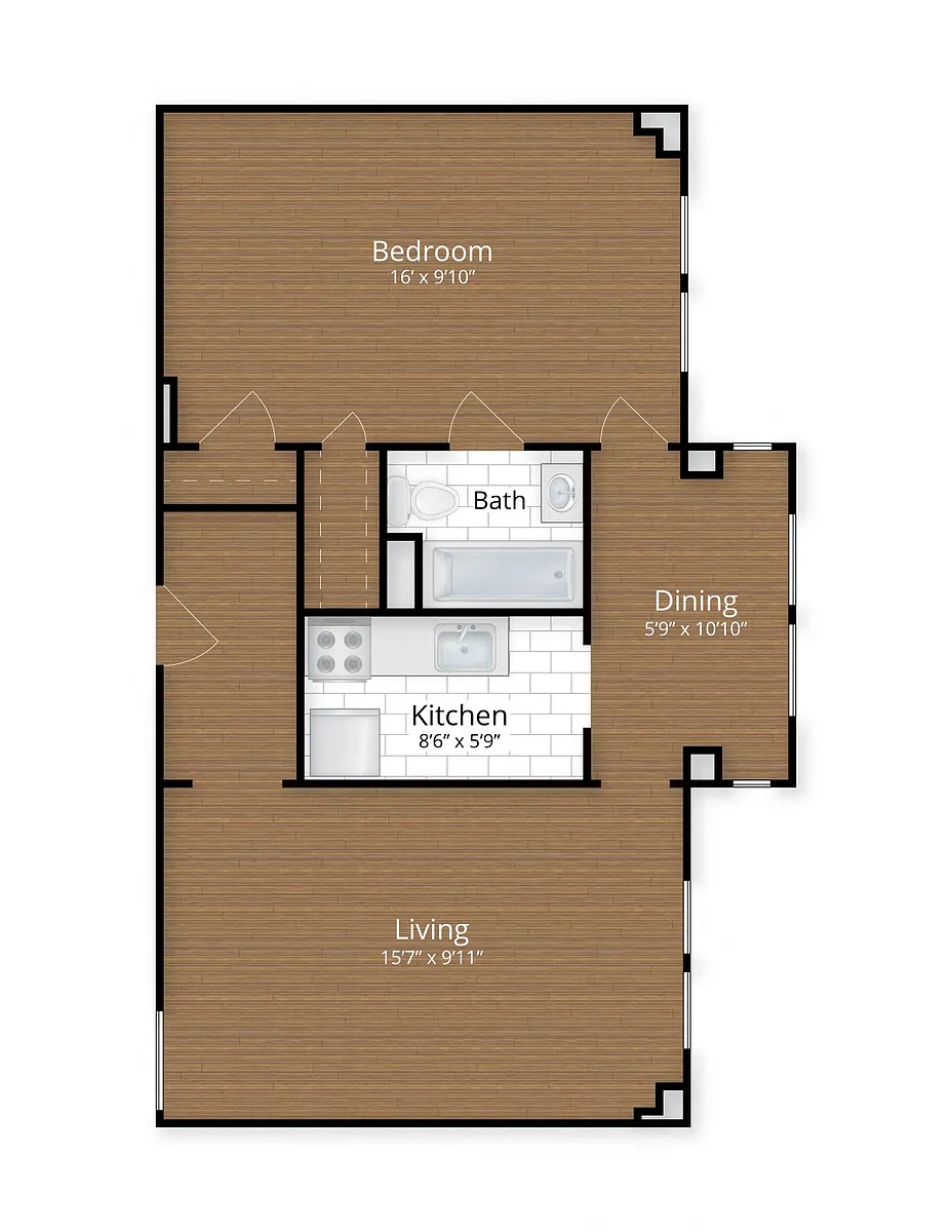 Floor plan One Bedroom