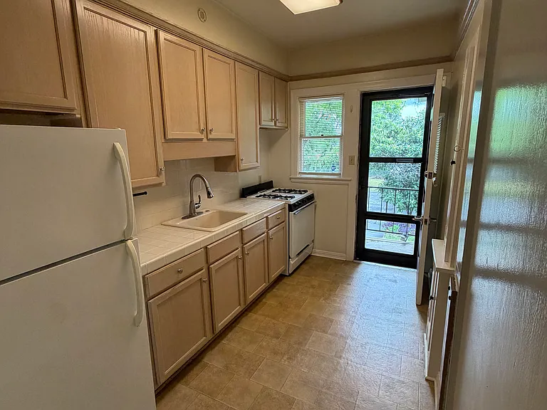 kitchen and rear door