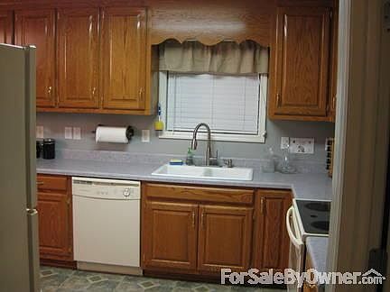Kitchen view - 2 : Another view of the spacious kitchen with new cast-iron sink and pulldown faucet