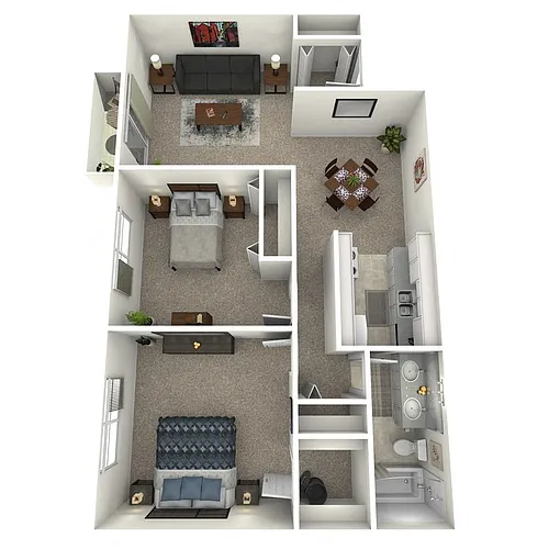 Floor plan 2 Bed 1 Bath