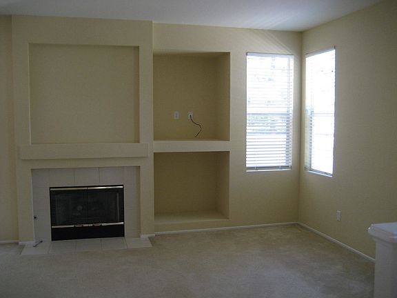 Living room with fireplace